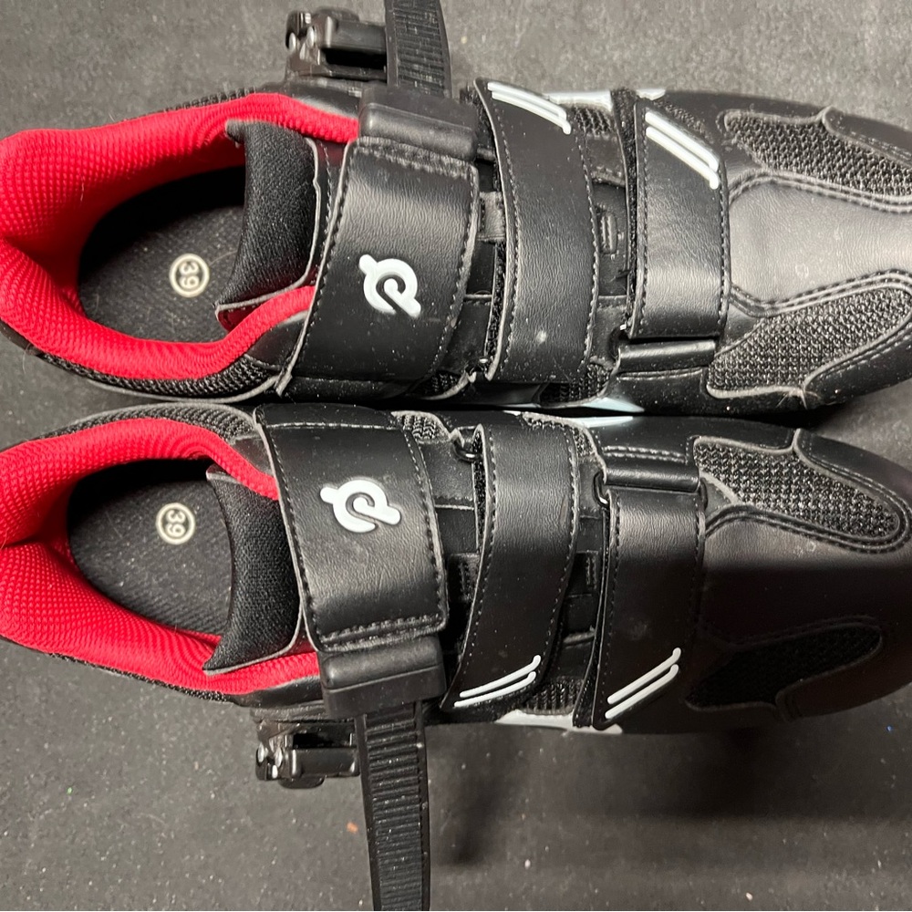 Women’s Black Peloton Cycling Shoes Size 39